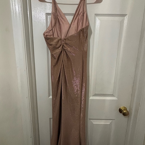 Faviana Shimmering Pink Prom Dress - Picture 2 of 3